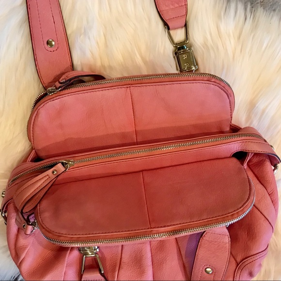 B. Makowsky Dusty Rose Leather Shoulder Bag - Picture 10 of 16